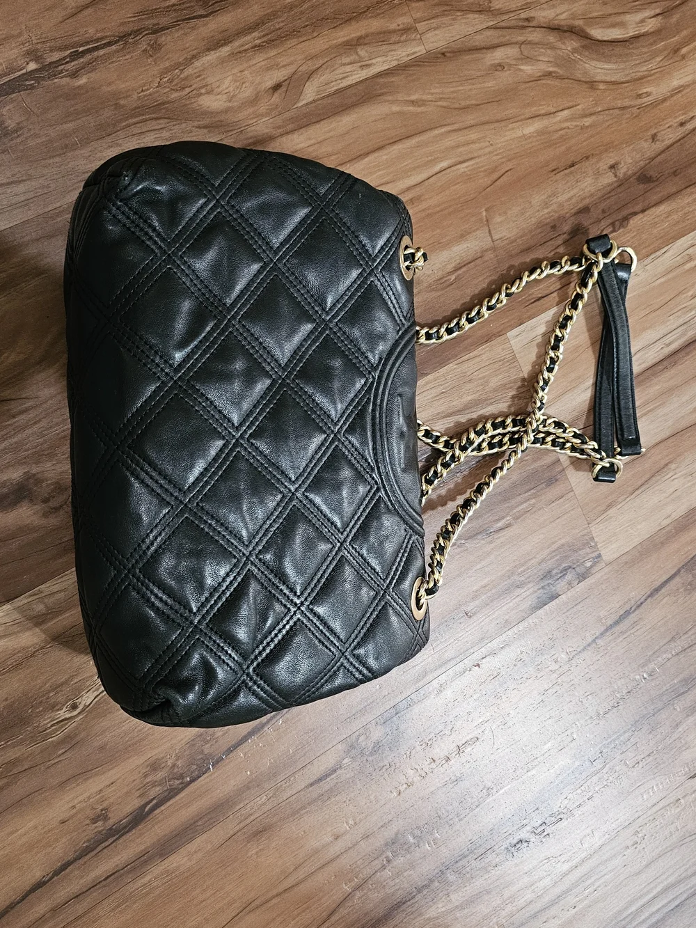 Tory Burch Black Quilted Leather Chain-Handle Shoulder Bag
